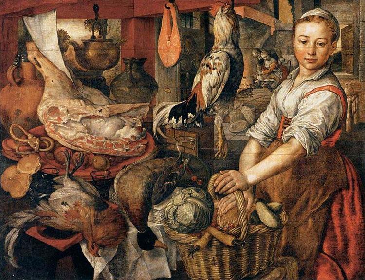 Joachim Beuckelaer Kitchen Interior oil painting picture